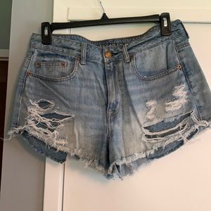 AEO high waisted Festival denim shorts